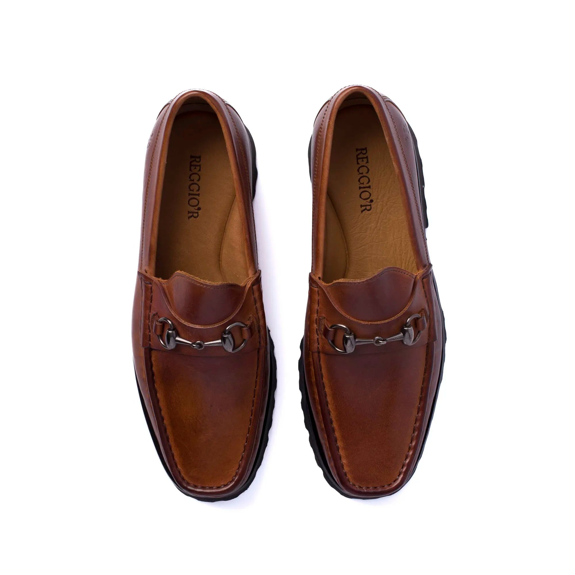 SAPATO MASCULINO KING GEORGE III VITELO WHISKY - Reggior