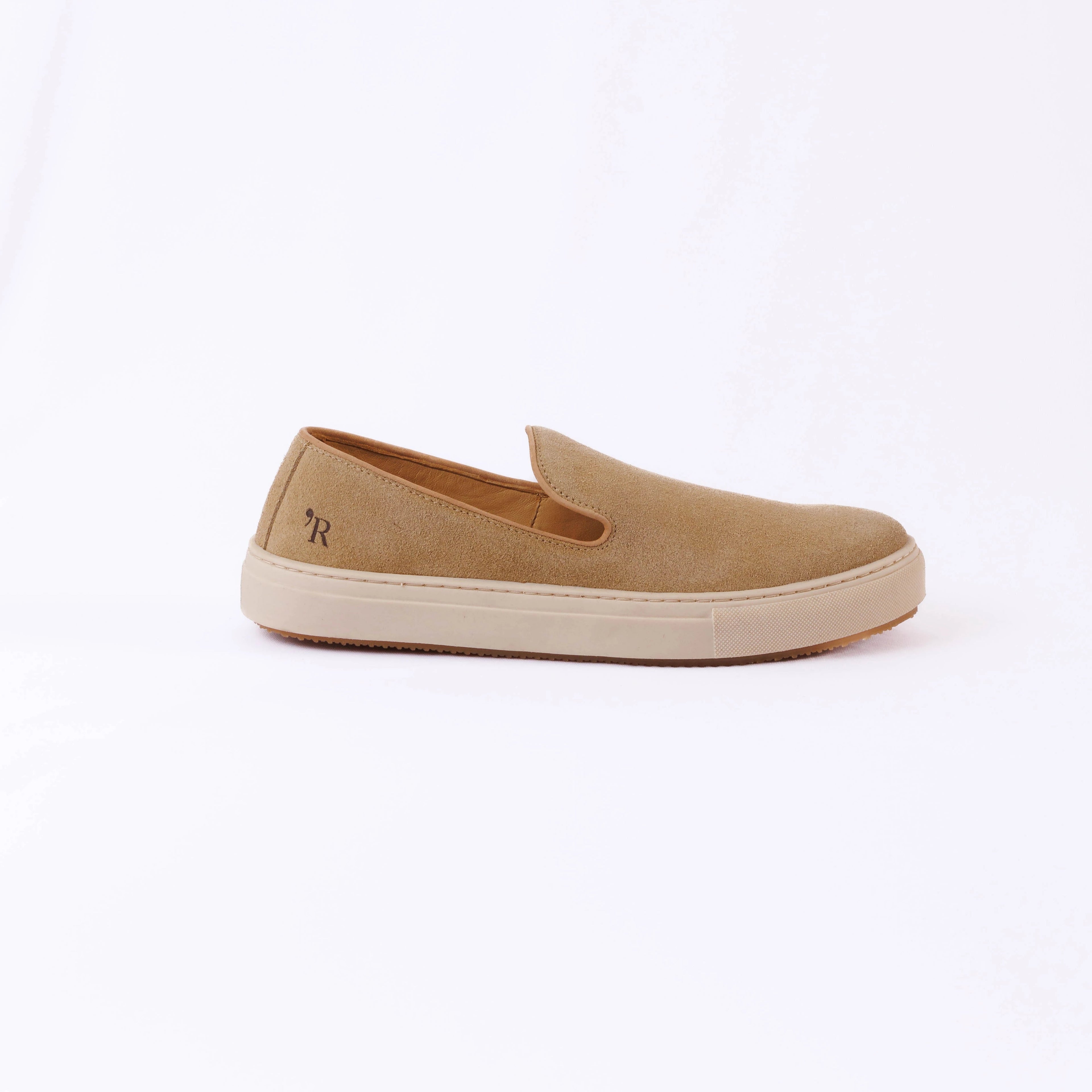 Sapato Masculino Slip On Camurça Milão Caqui