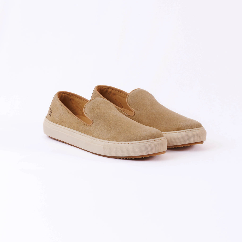 Sapato Masculino Slip On Camurça Milão Caqui