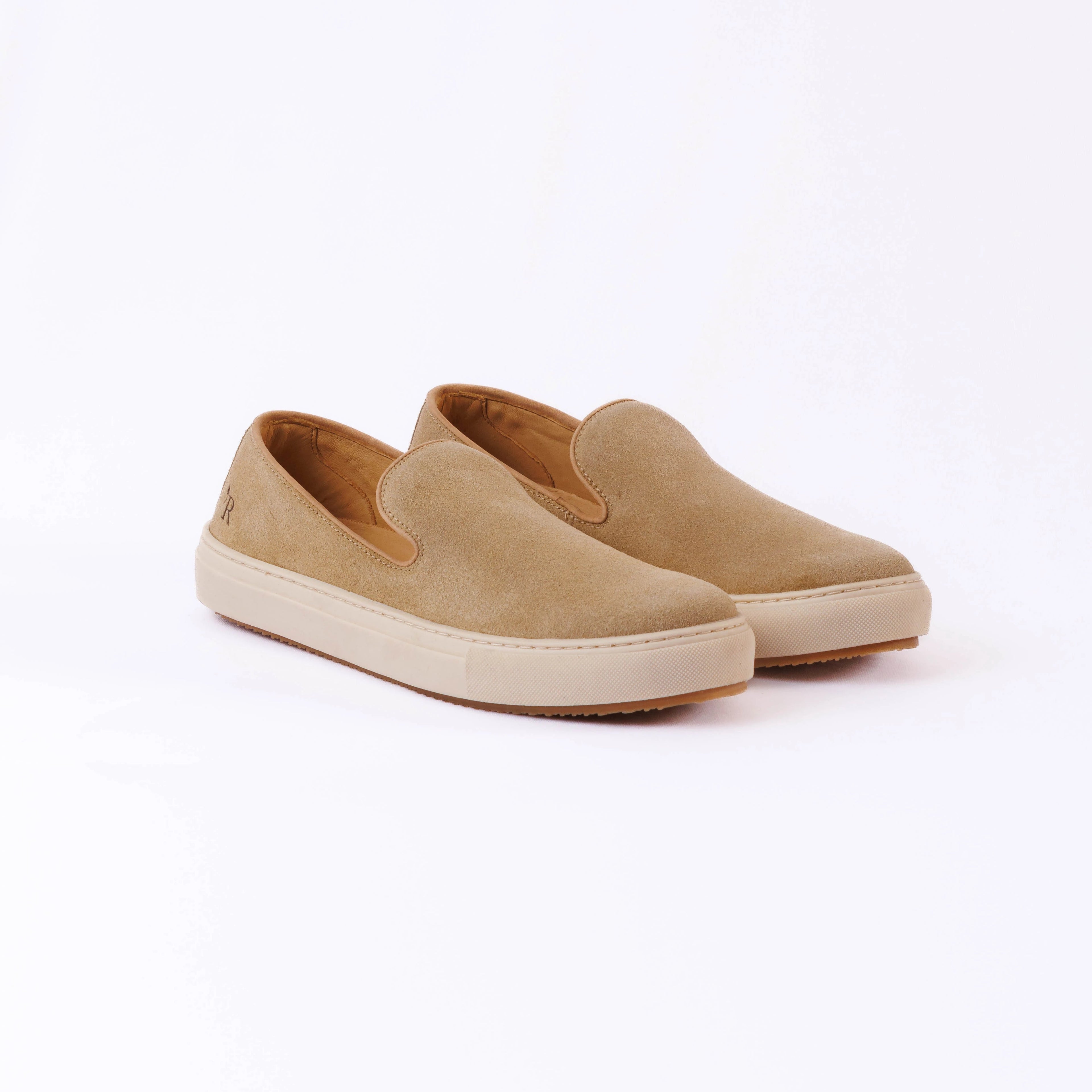 Sapato Masculino Slip On Camurça Milão Caqui