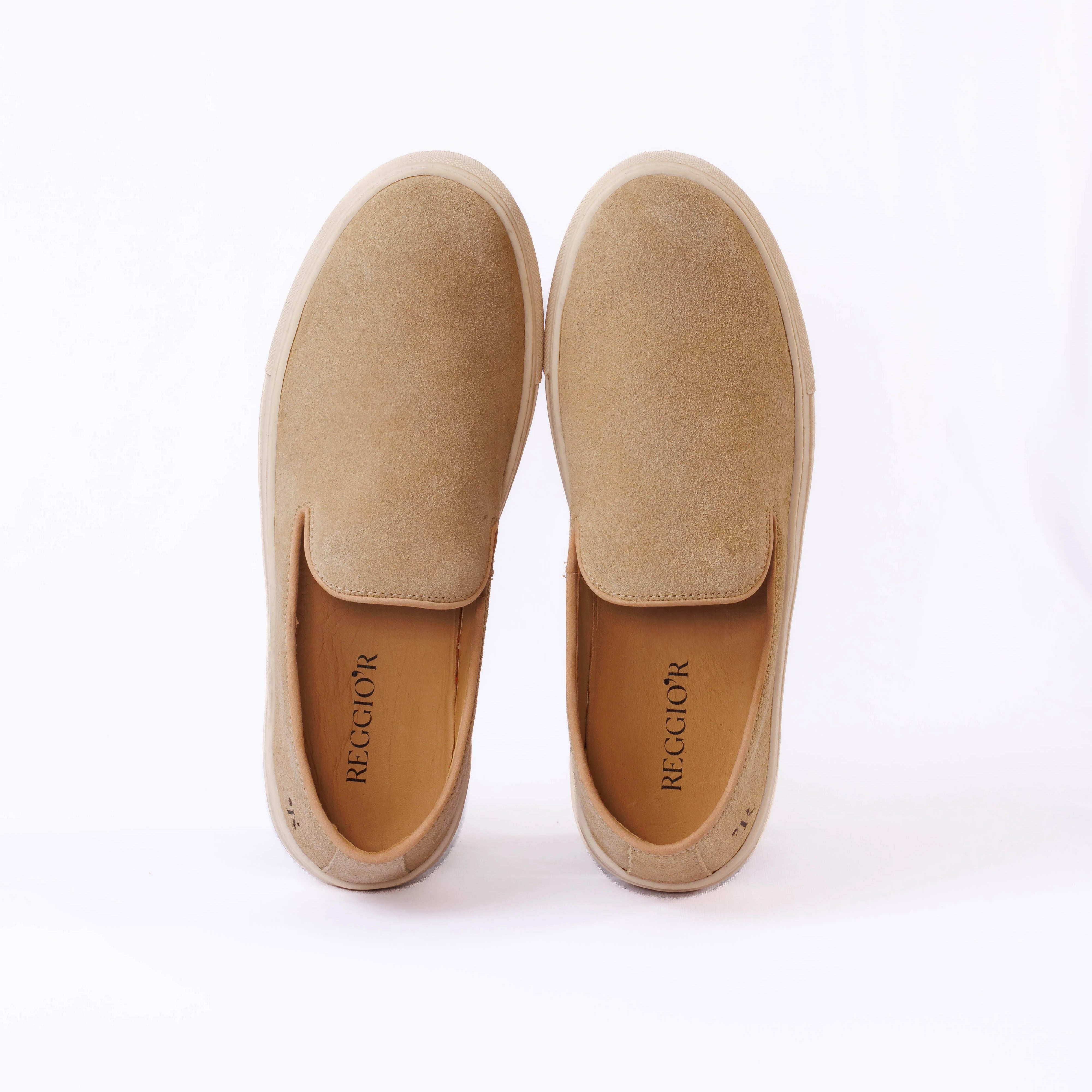 Sapato Masculino Slip On Camurça Milão Caqui
