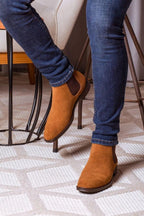 Bota Masculina Chelsea Camurça Salvatore Whisky