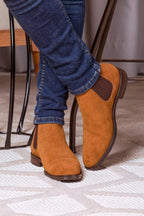 Bota Masculina Chelsea Camurça Salvatore Whisky