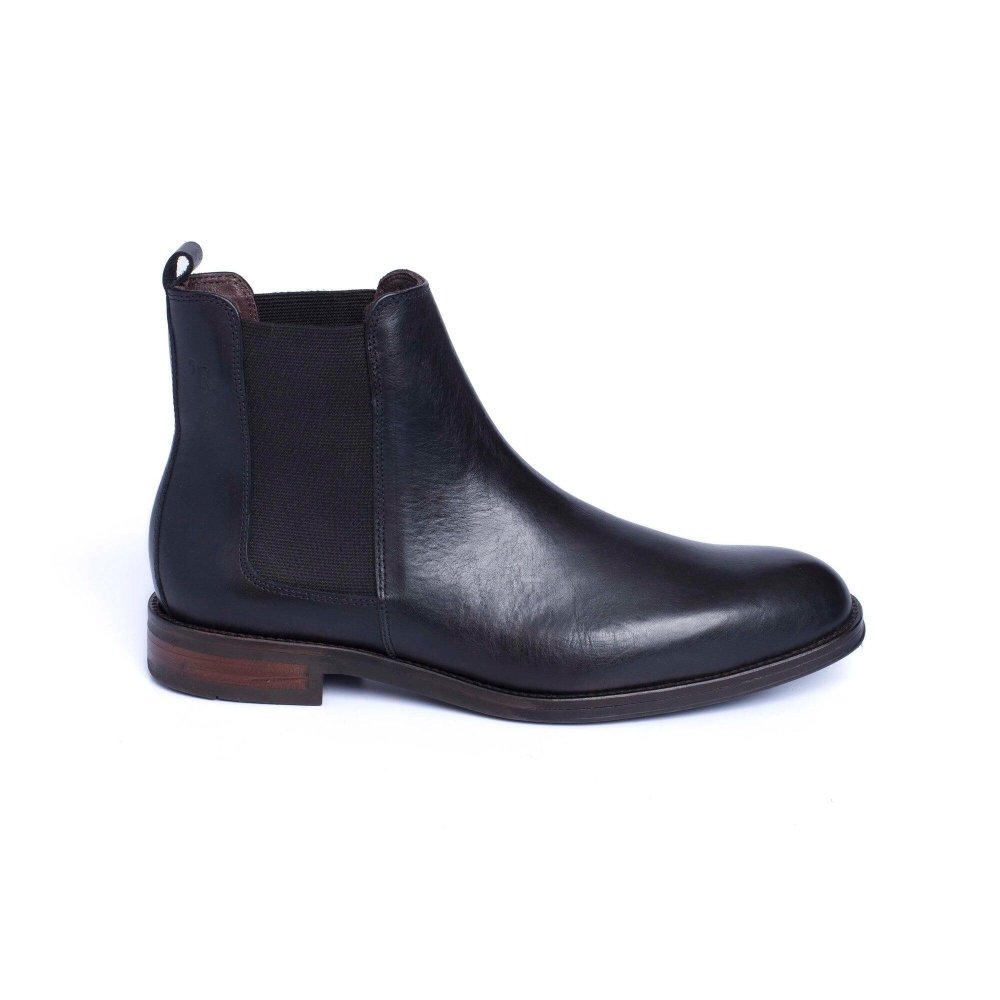 Bota Masculina Chelsea Couro Vitelo Beatles Preto