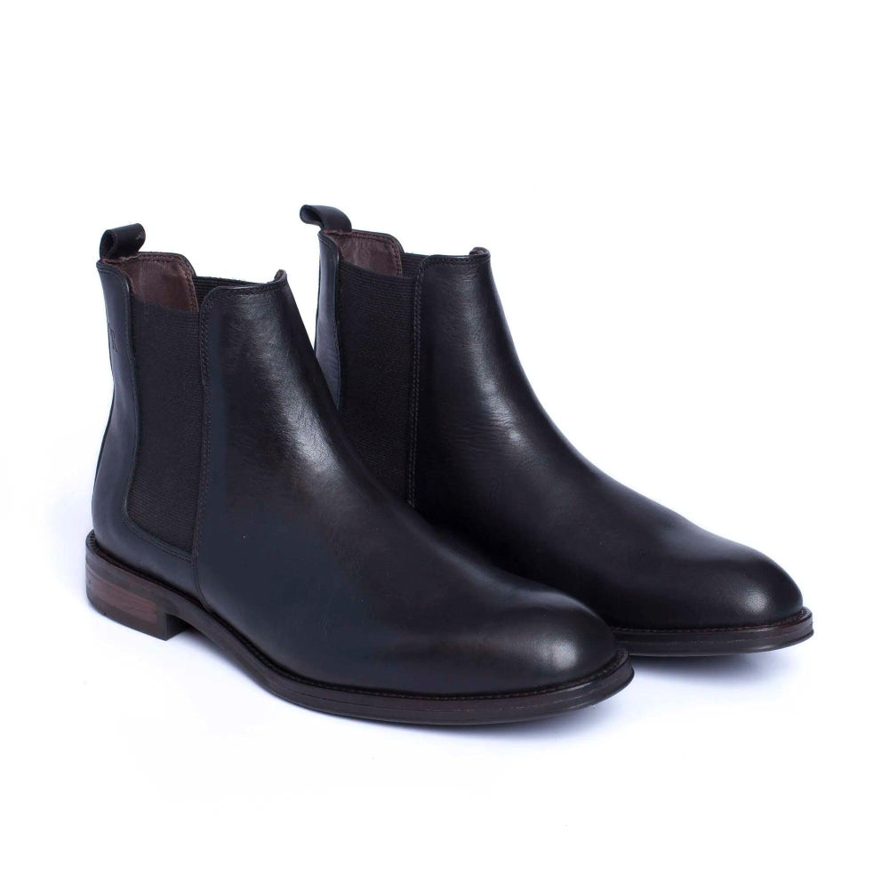 Bota Masculina Chelsea Couro Vitelo Beatles Preto