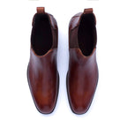 Bota Masculina Chelsea Couro Vitelo Beatles Whisky