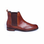 Bota Masculina Chelsea Couro Vitelo Beatles Whisky
