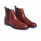 Bota Masculina Chelsea Couro Vitelo Beatles Whisky
