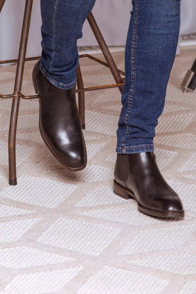Bota Masculina Chelsea Couro Vitelo Salvatore Preto