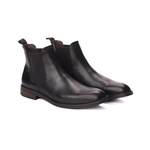 Bota Masculina Chelsea Couro Vitelo Salvatore Preto