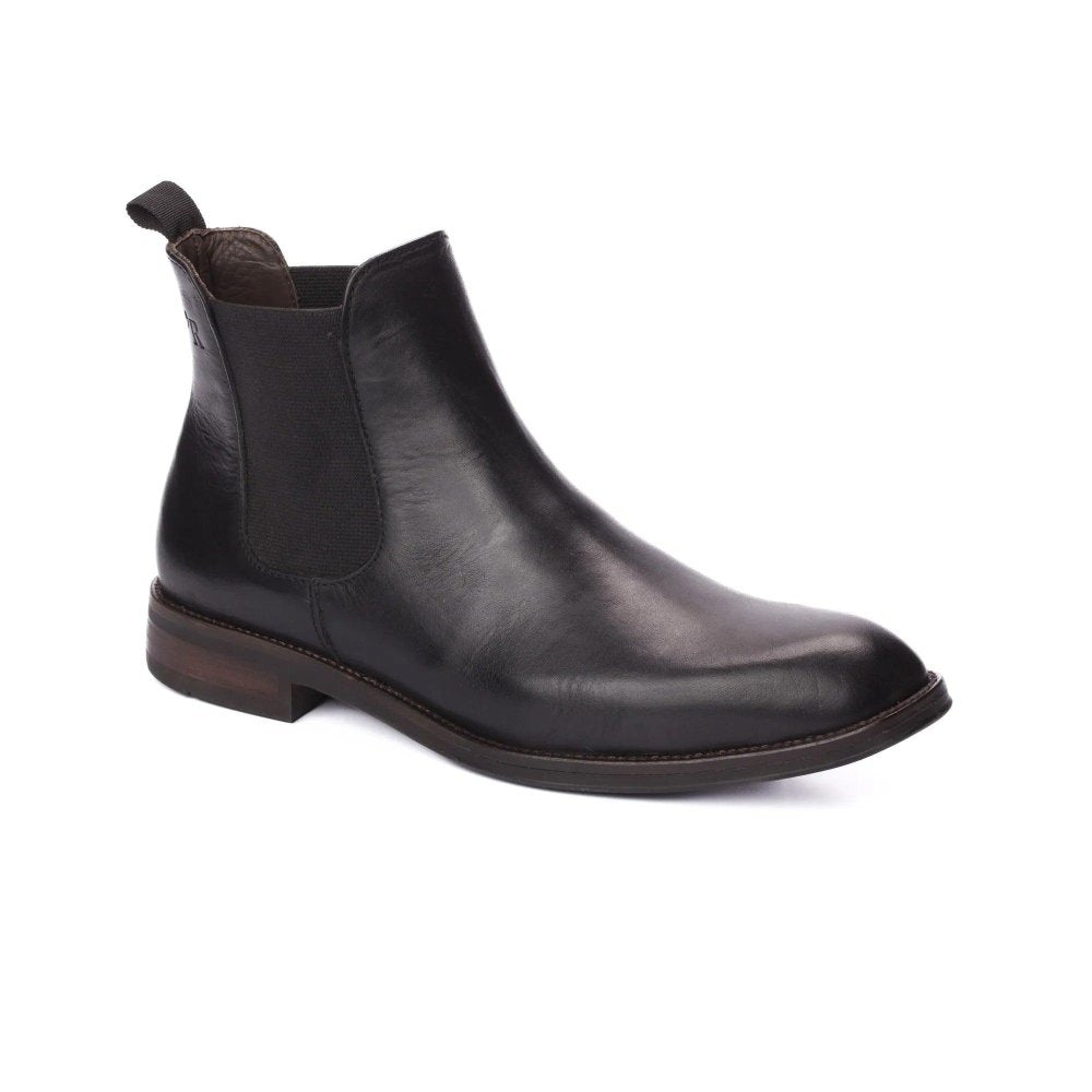 Bota Masculina Chelsea Couro Vitelo Salvatore Preto