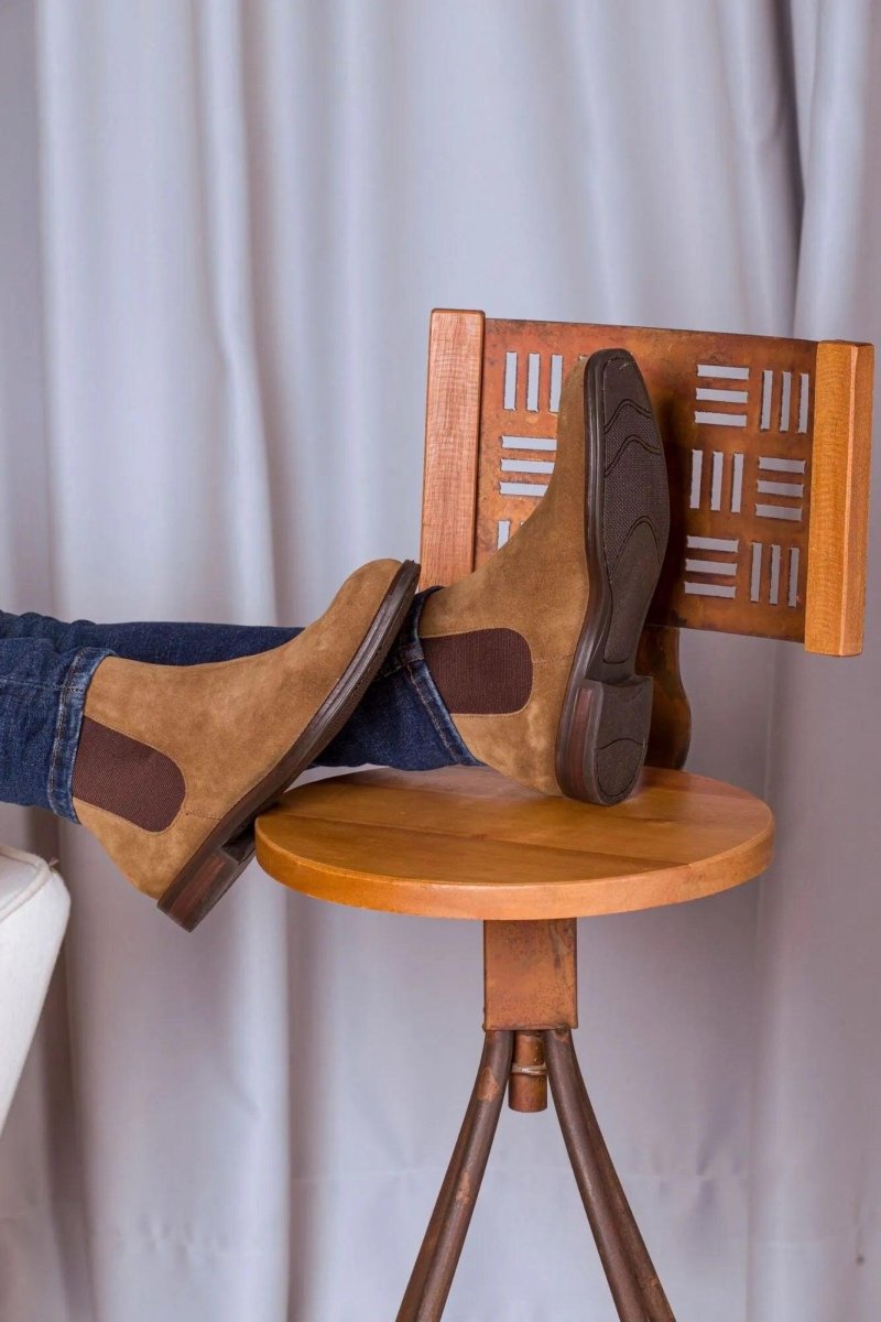 Bota Masculina Chelsea Salvatore Camurça Tabaco