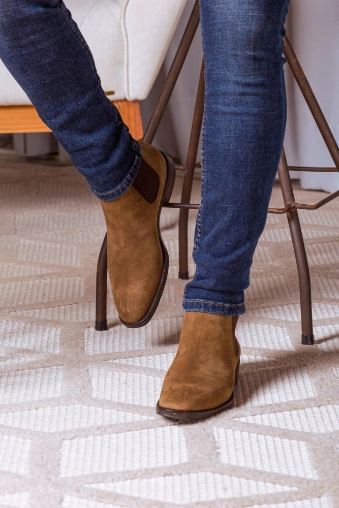 Bota Masculina Chelsea Salvatore Camurça Tabaco