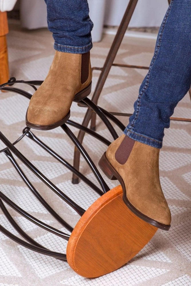 Bota Masculina Chelsea Salvatore Camurça Tabaco