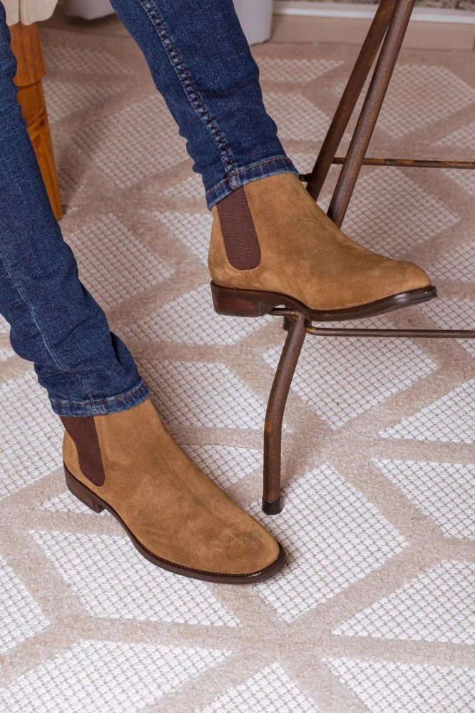 Bota Masculina Chelsea Salvatore Camurça Tabaco