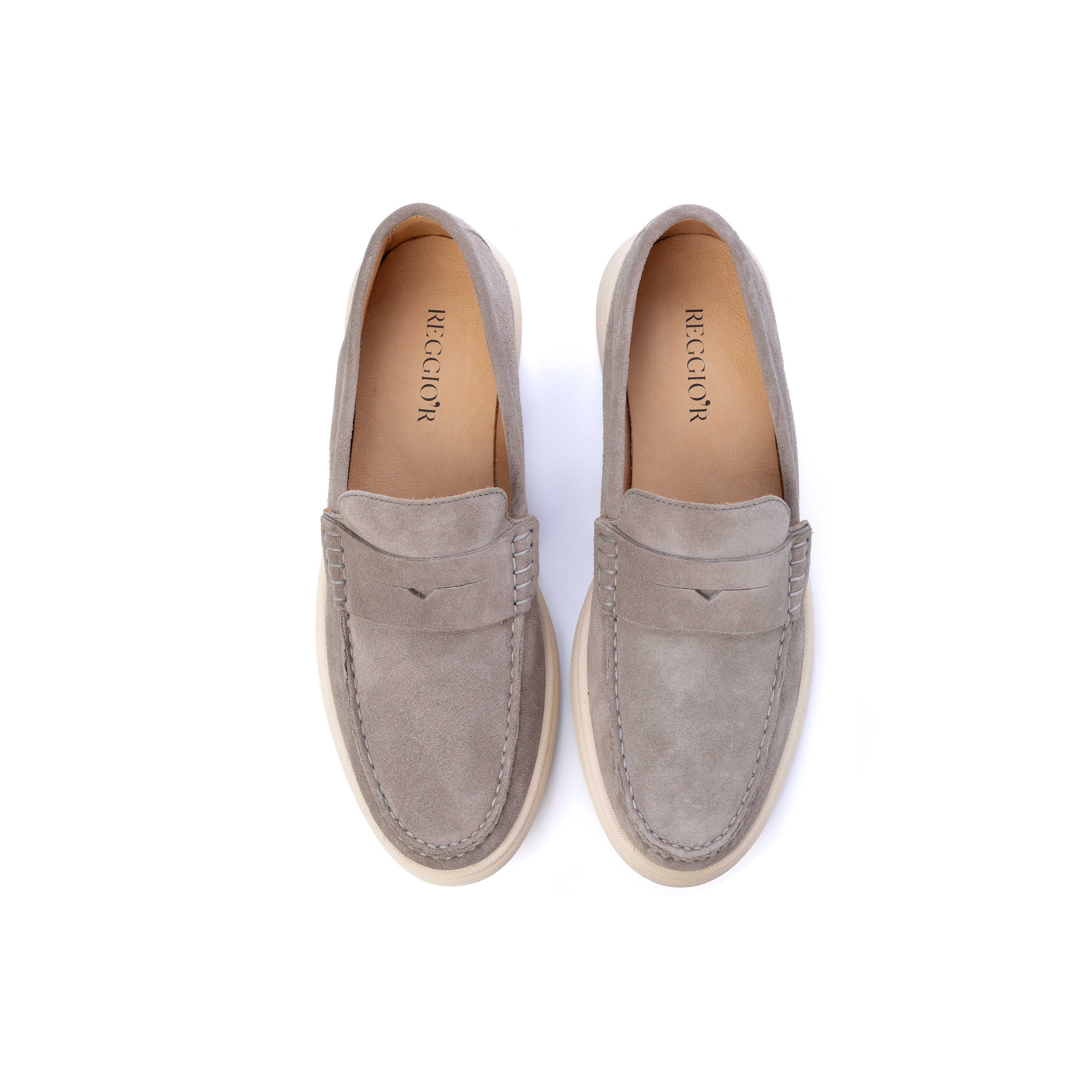 MOCASSIM MASCULINO CAMURÇA OLD MONEY VESUVIO CINZA