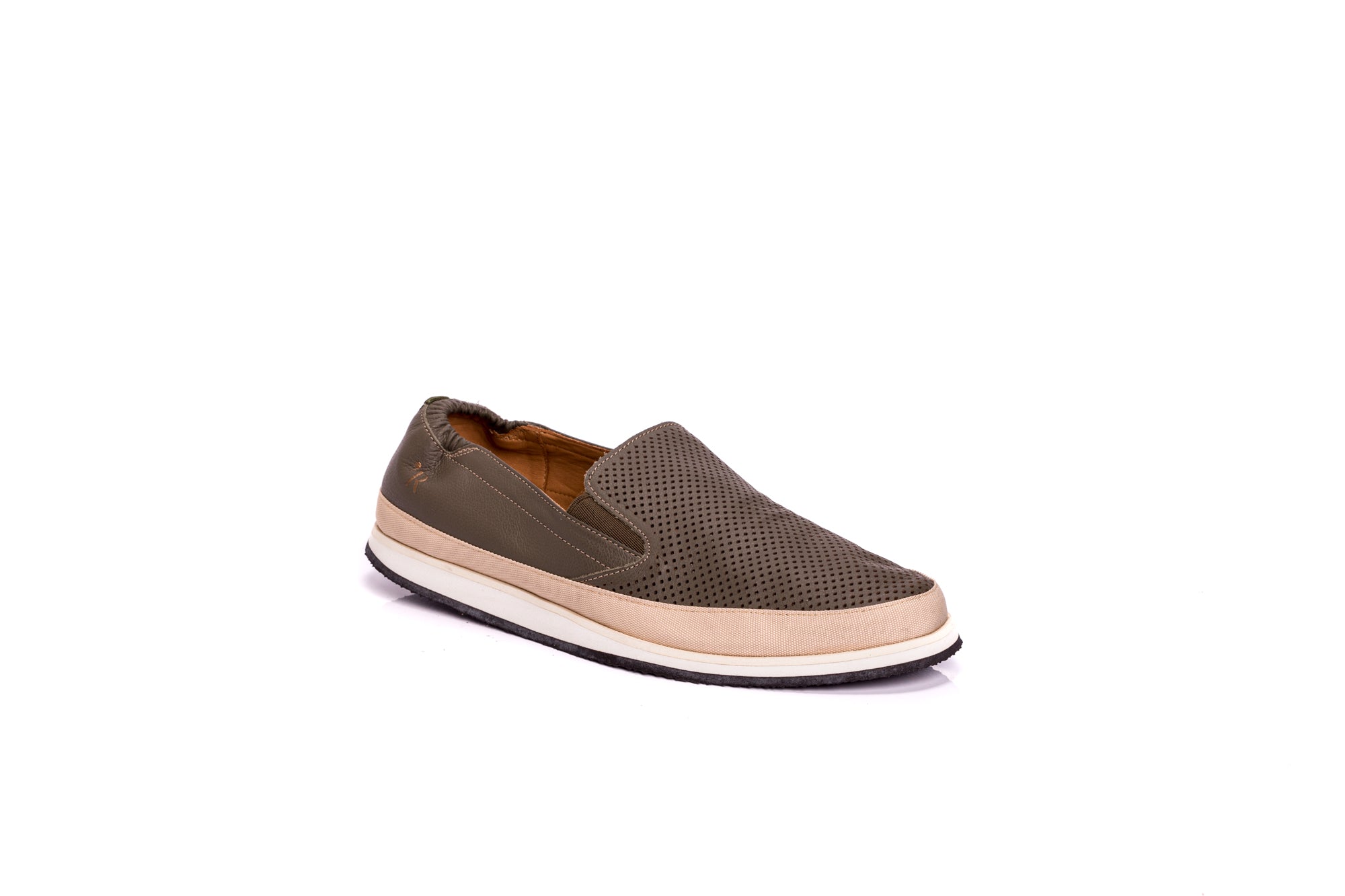 SAPATO MASCULINO ESPADRILHE RIVIERA HÉLIOS LASER OLIVA - Reggior