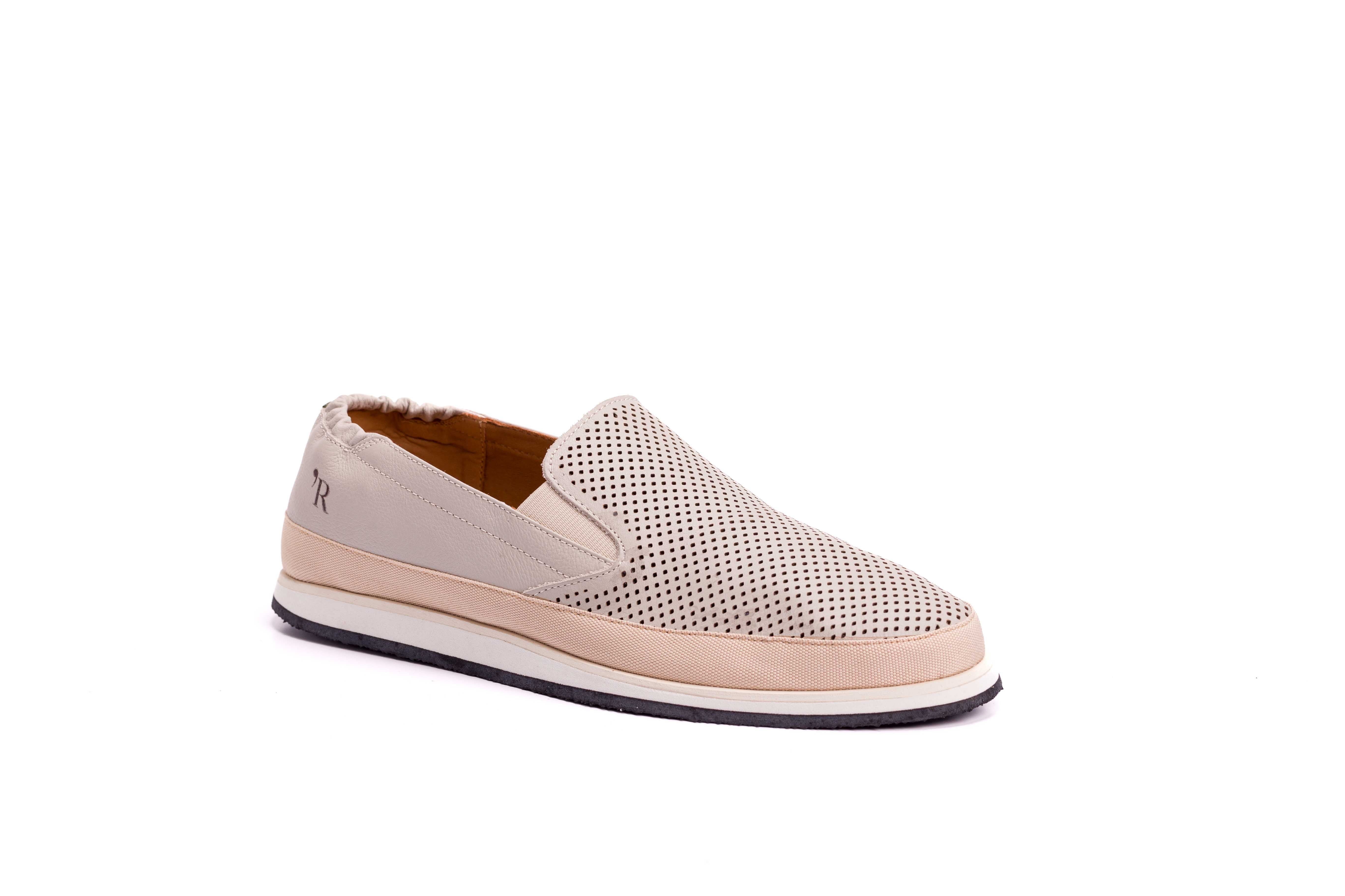 SAPATO MASCULINO ESPADRILHE RIVIERA HÉLIOS LASER OFF WHITE - Reggior