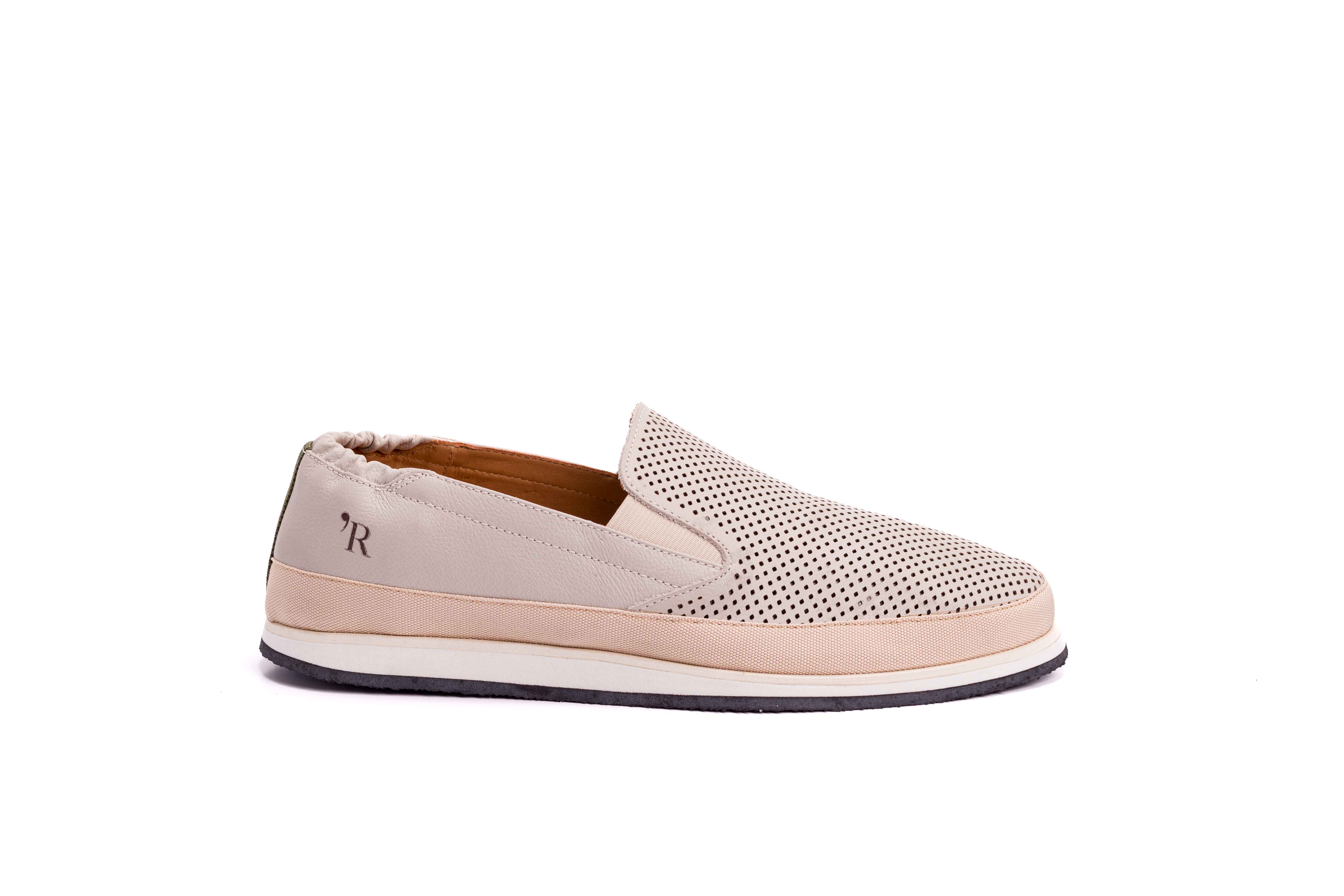 SAPATO MASCULINO ESPADRILHE RIVIERA HÉLIOS LASER OFF WHITE - Reggior