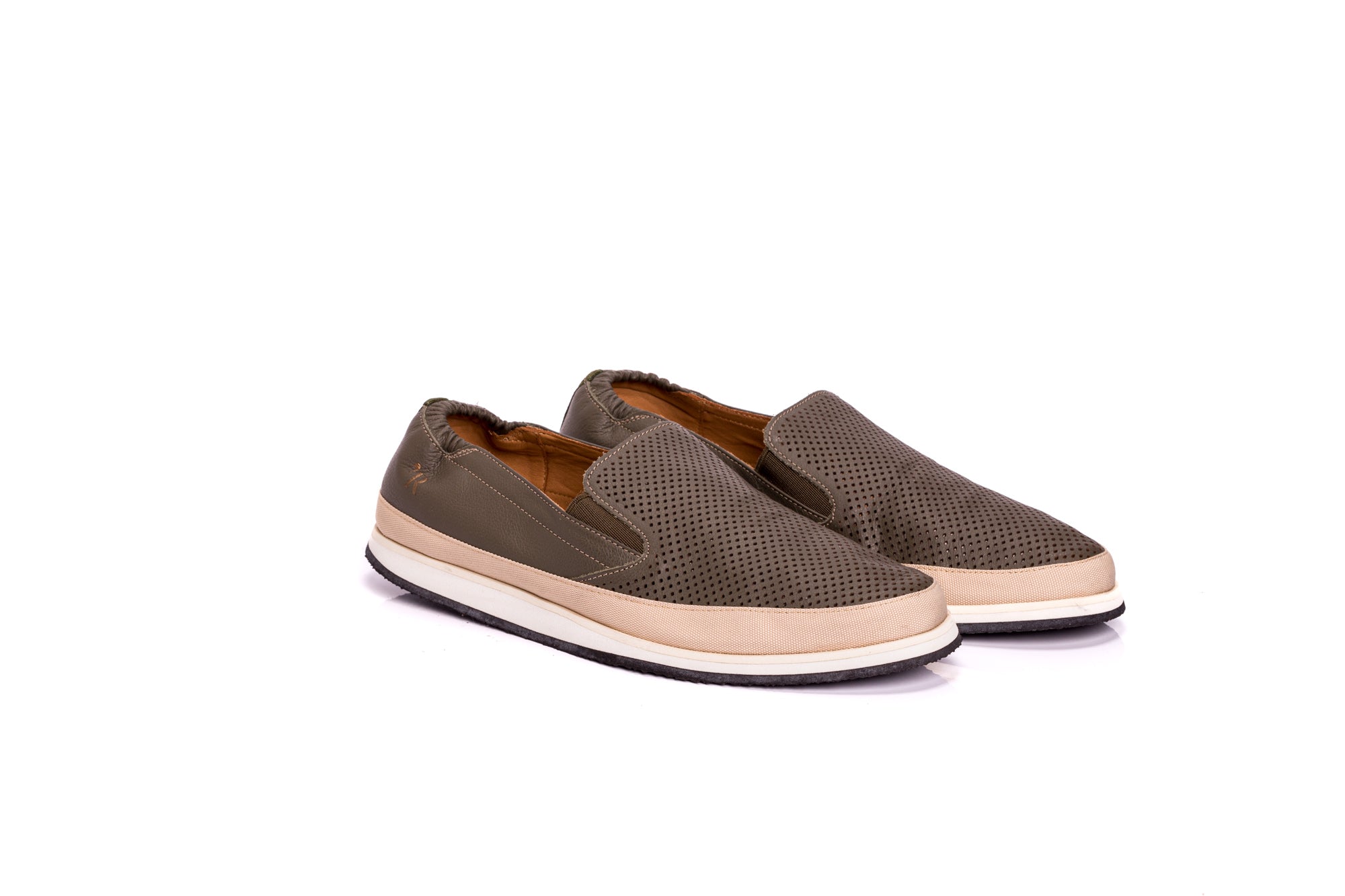 SAPATO MASCULINO ESPADRILHE RIVIERA HÉLIOS LASER OLIVA - Reggior