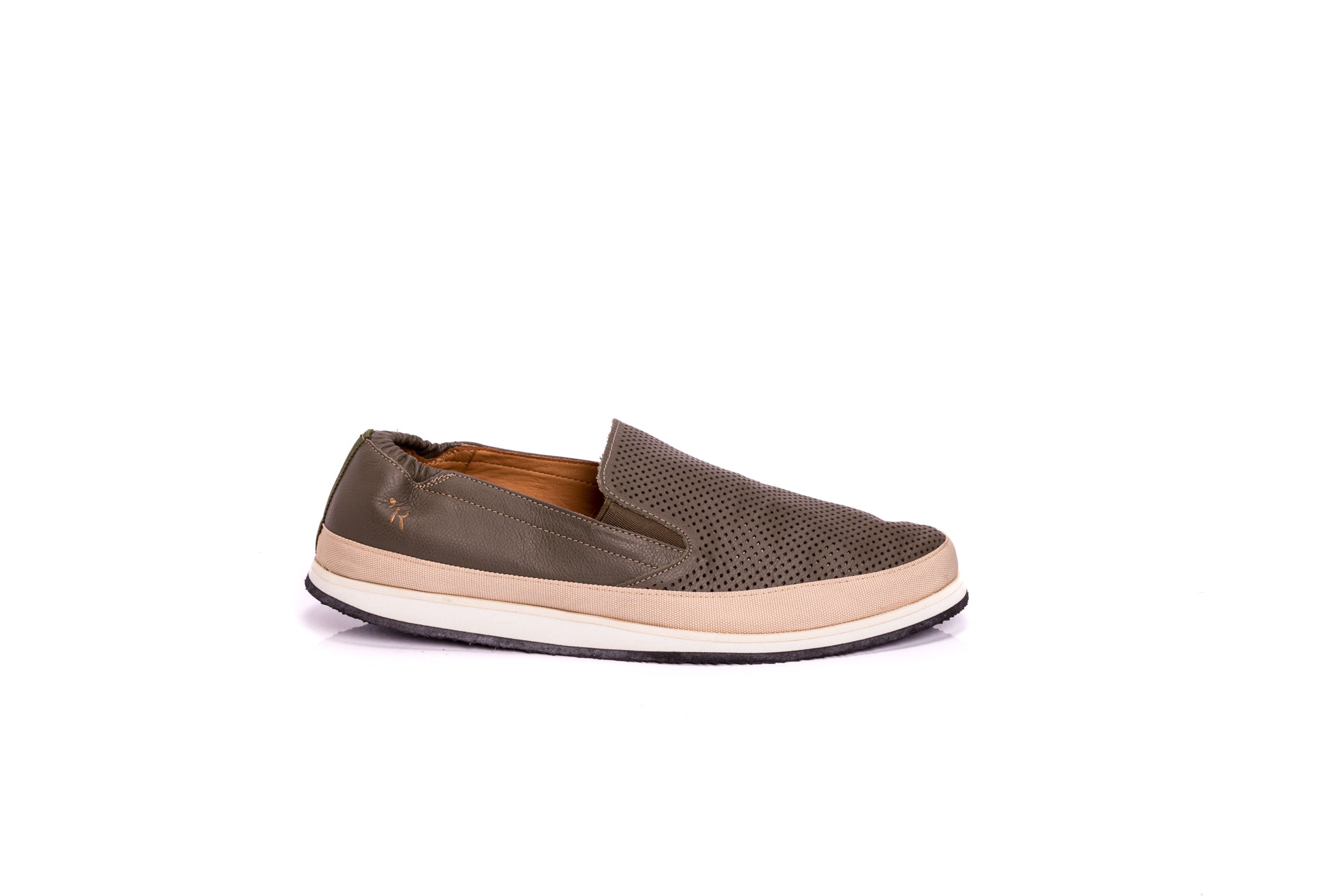 SAPATO MASCULINO ESPADRILHE RIVIERA HÉLIOS LASER OLIVA - Reggior