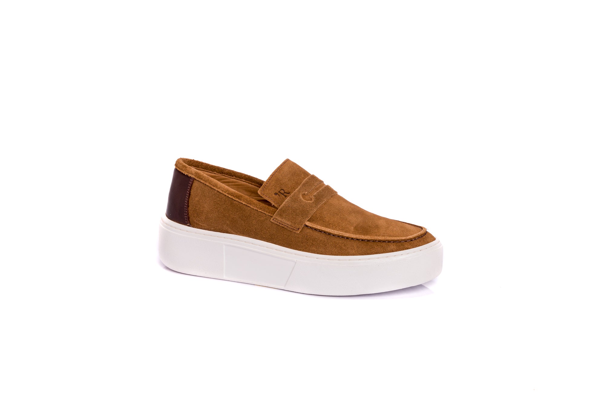 SAPATO MASCULINO SLIP ON CAMURÇA SANTORINE CONHAQUE - Reggior