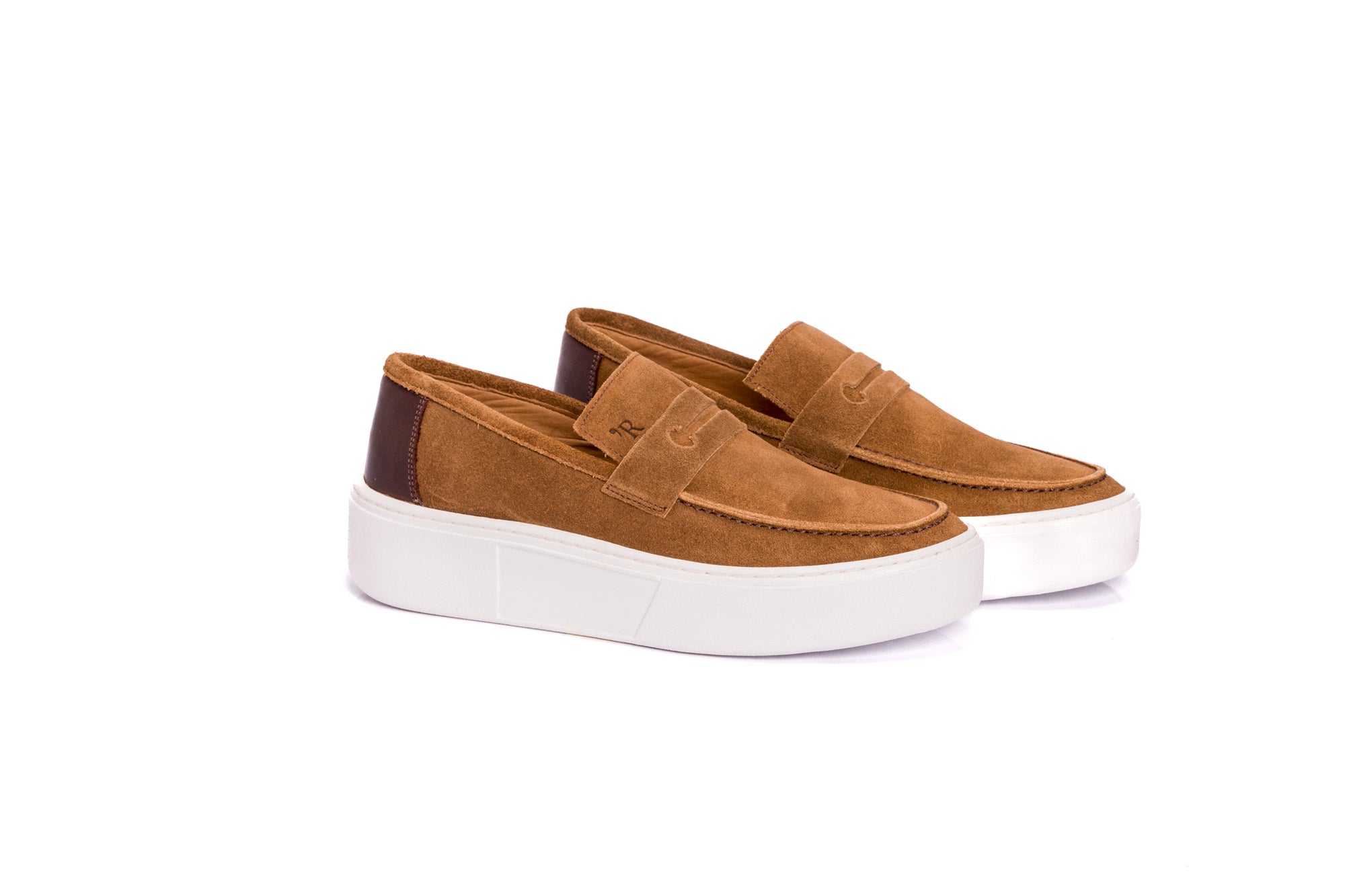 SAPATO MASCULINO SLIP ON CAMURÇA SANTORINE CONHAQUE - Reggior