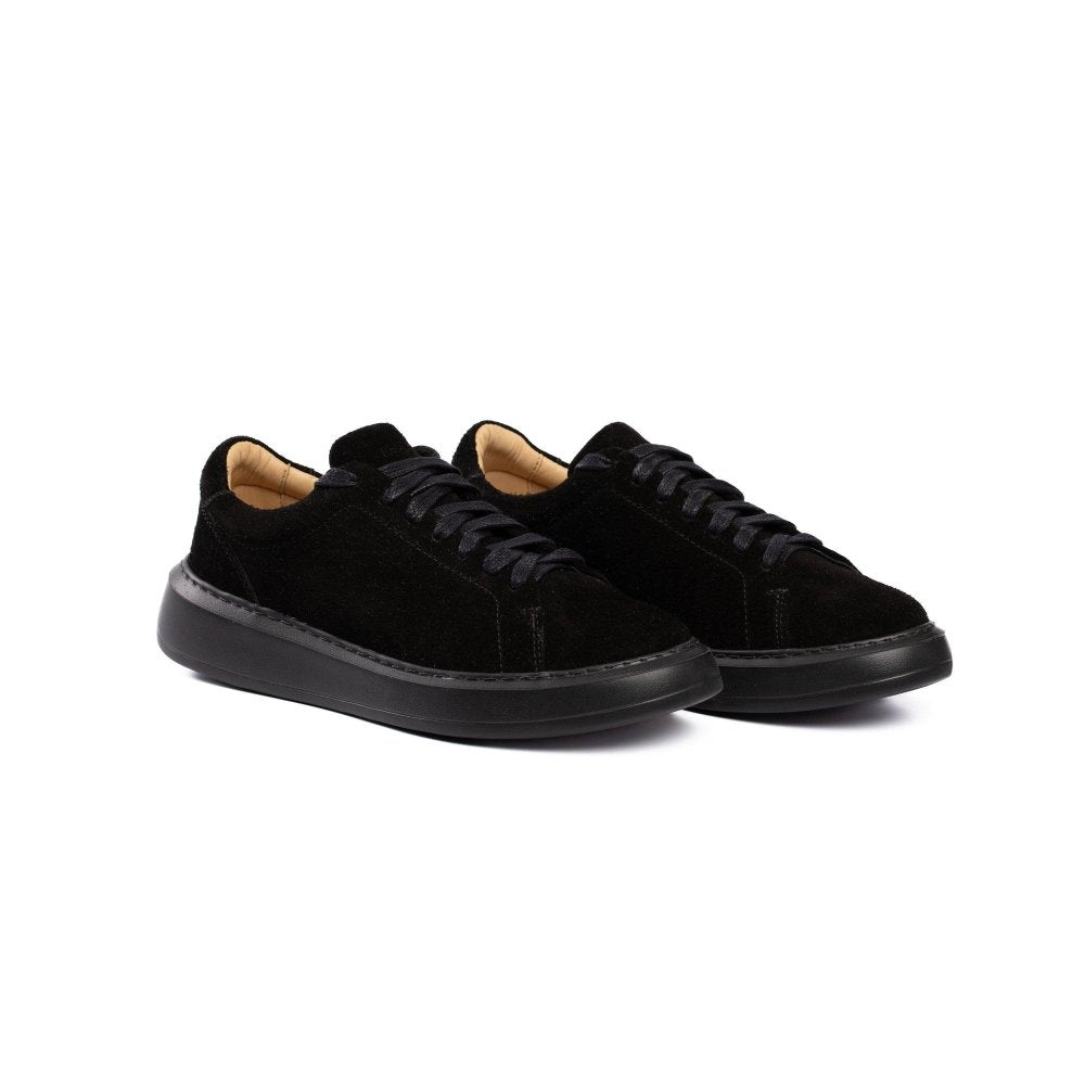Tênis Masculino Camurça Sneakers Zeus Preto