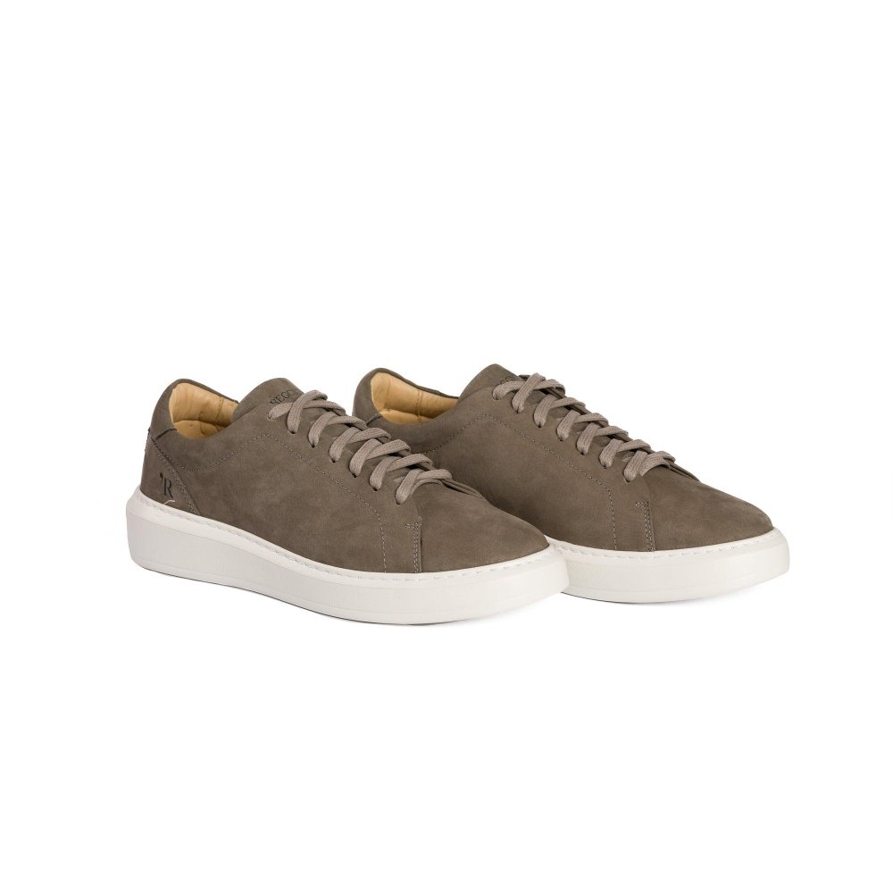 Tênis Masculino Nobuck Sneakers Zeus Cinza