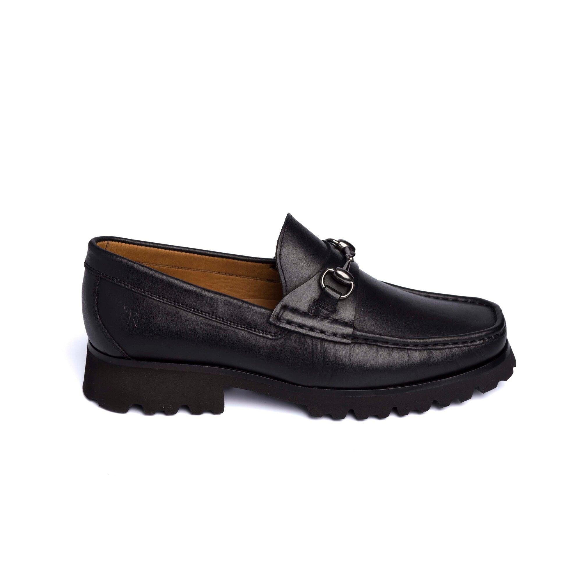 SAPATO MASCULINO KING GEORGE III VITELO PRETO - Reggior