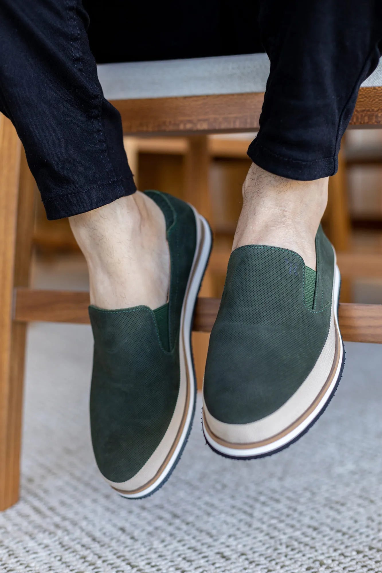 SAPATO MASCULINO ESPADRILHE RIVIERA HÉLIOS VERDE MILITAR - Reggior