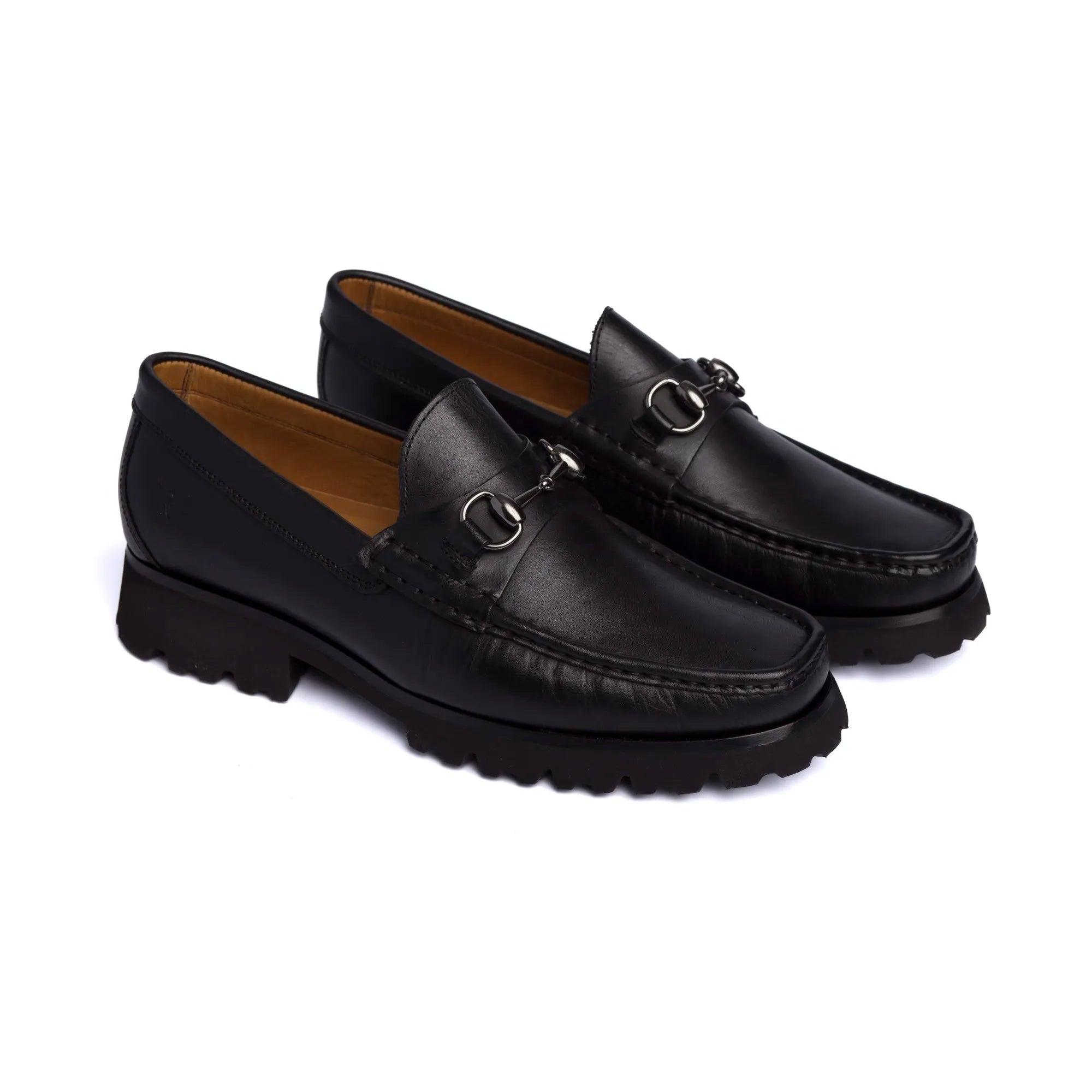 SAPATO MASCULINO KING GEORGE III VITELO PRETO - Reggior