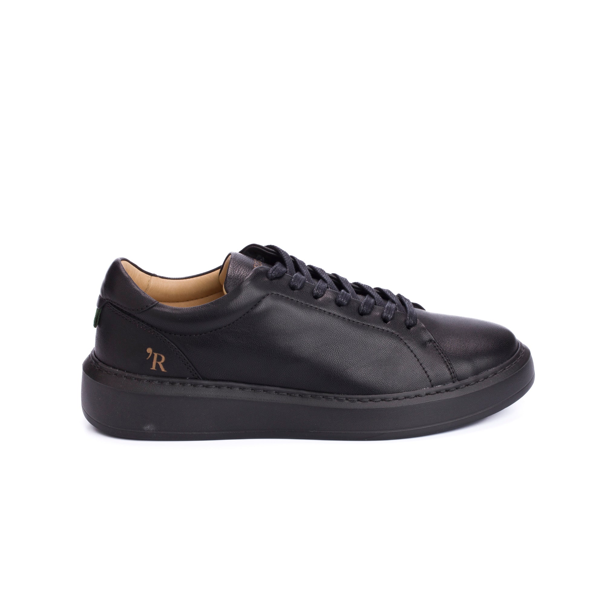 TÊNIS MASCULINO SNEAKERS ZEUS PRETO SOLADO PRETO - Reggior