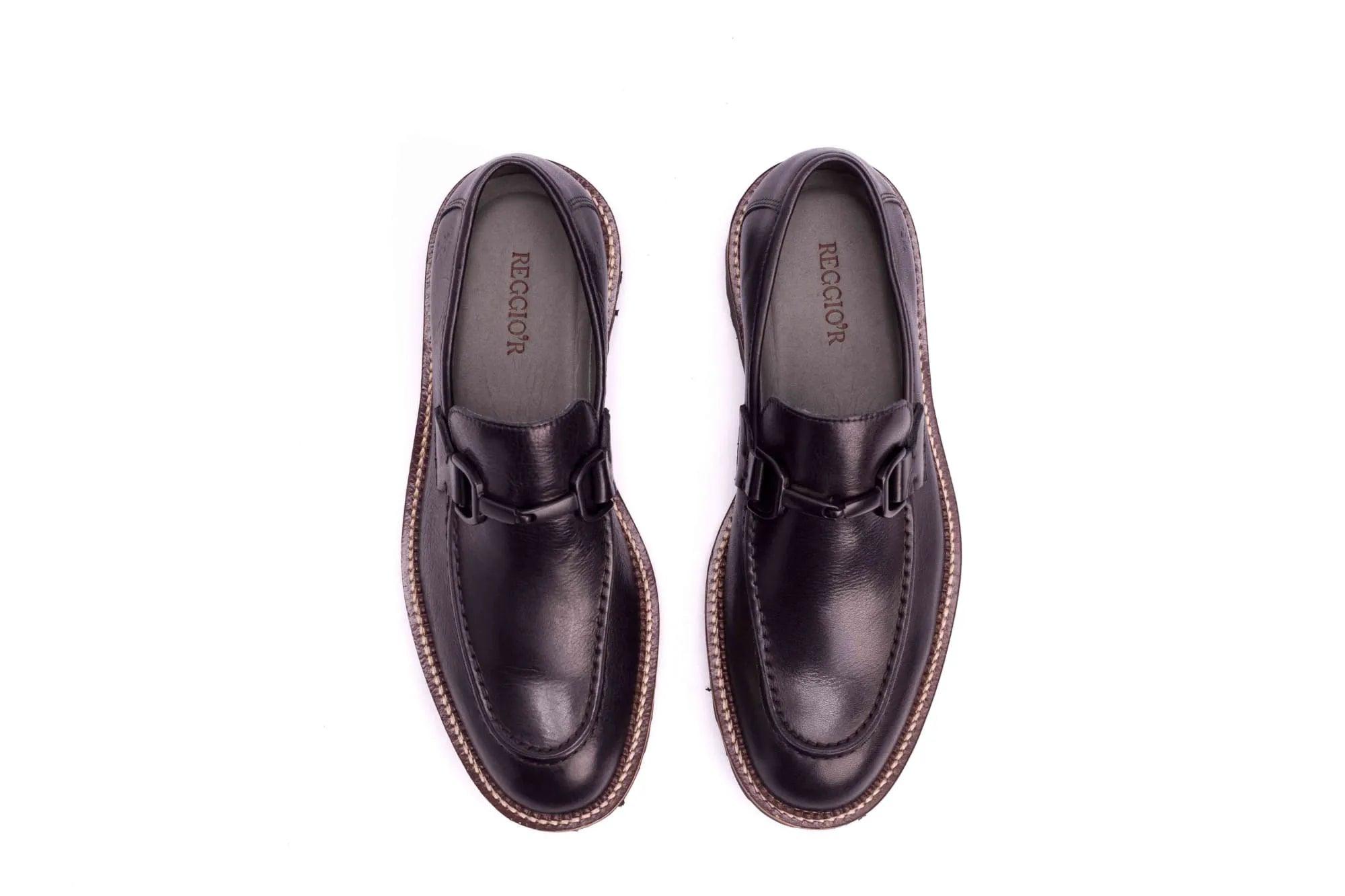 SAPATO MASCULINO LOAFER KING GUILHERME I PRETO - Reggior