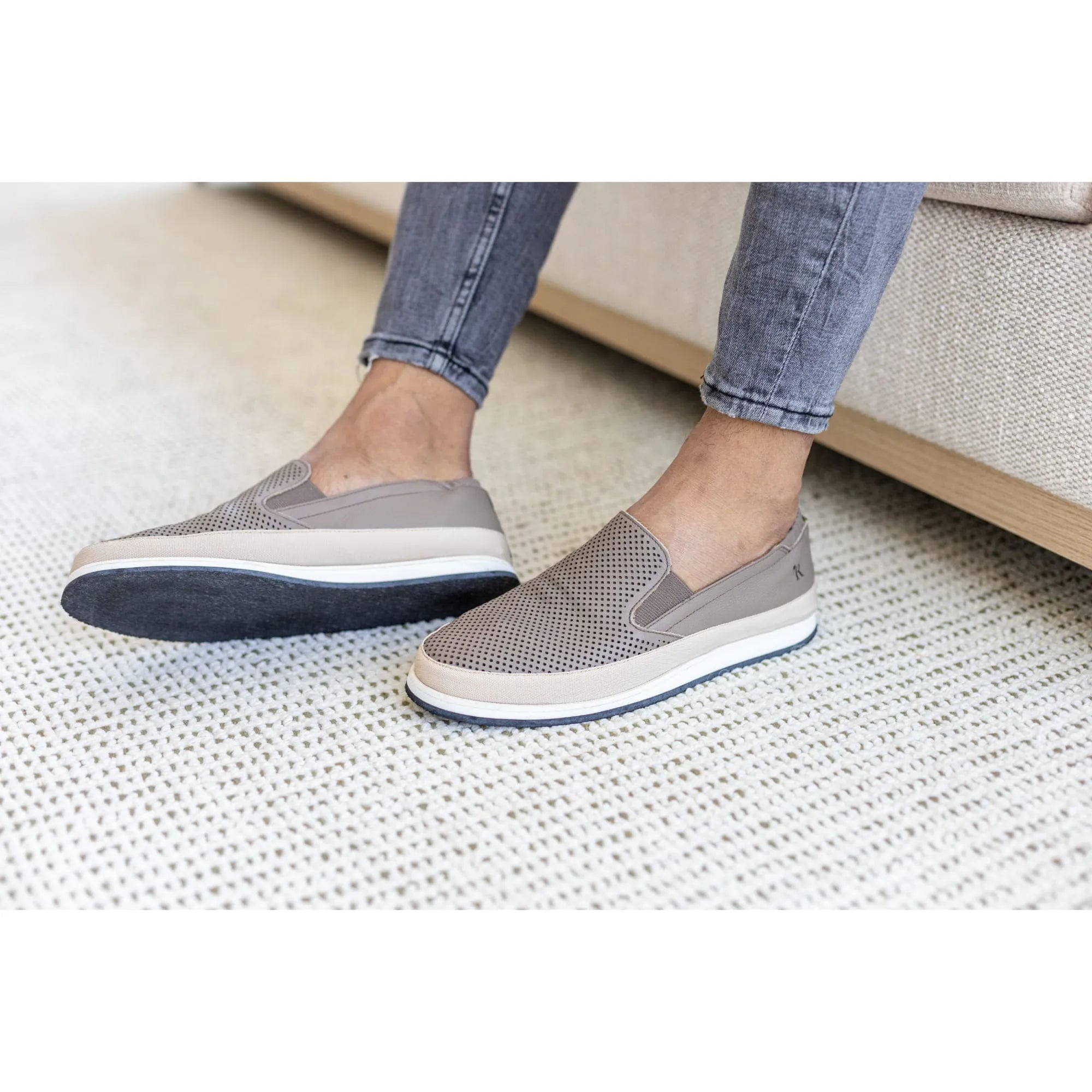 SAPATO MASCULINO ESPADRILHE RIVIERA HÉLIOS LASER CASCALHO - Reggior