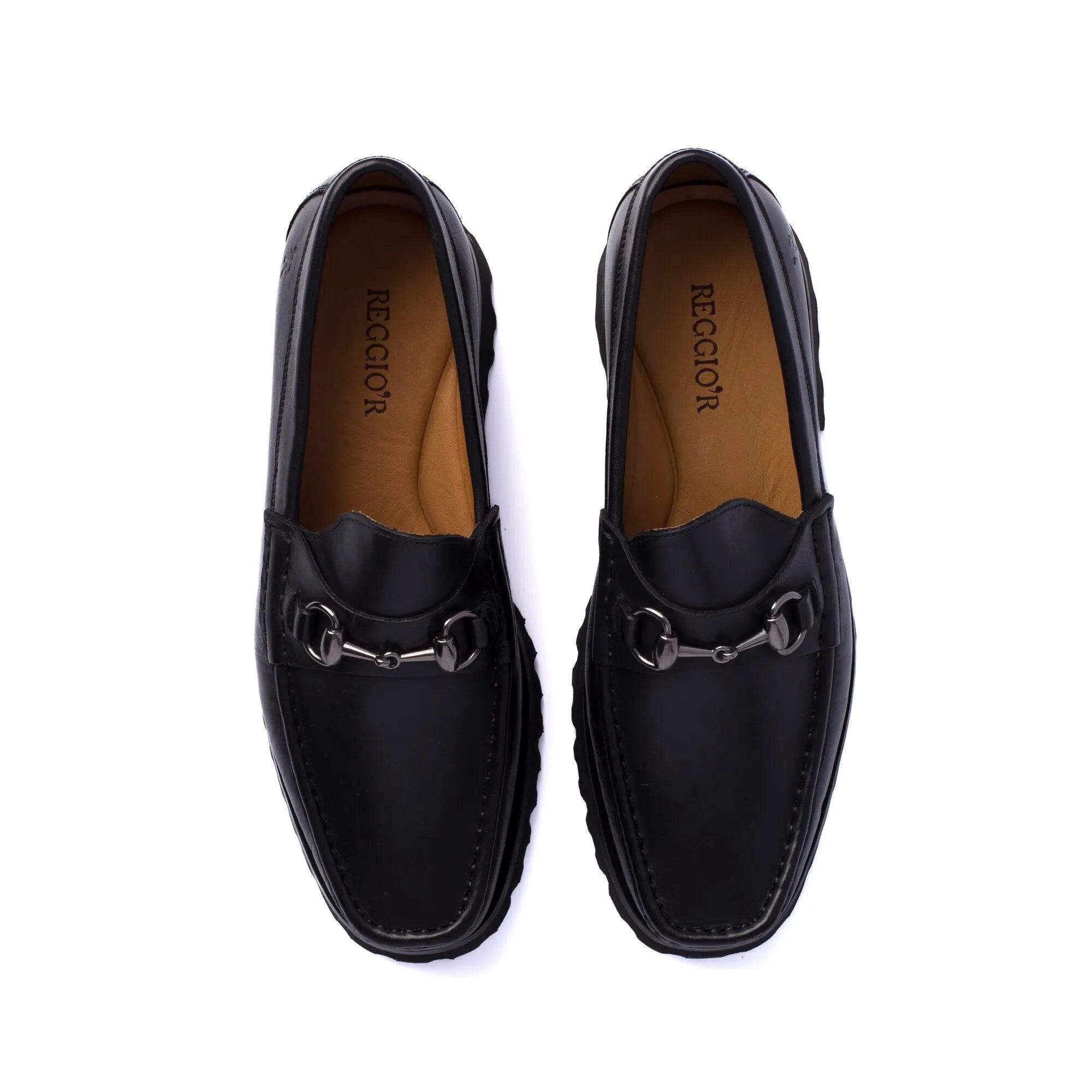 SAPATO MASCULINO KING GEORGE III VITELO PRETO - Reggior