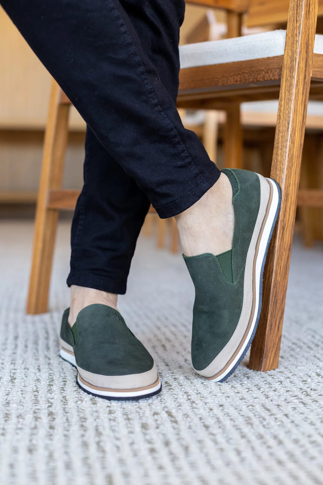 SAPATO MASCULINO ESPADRILHE RIVIERA HÉLIOS VERDE MILITAR - Reggior