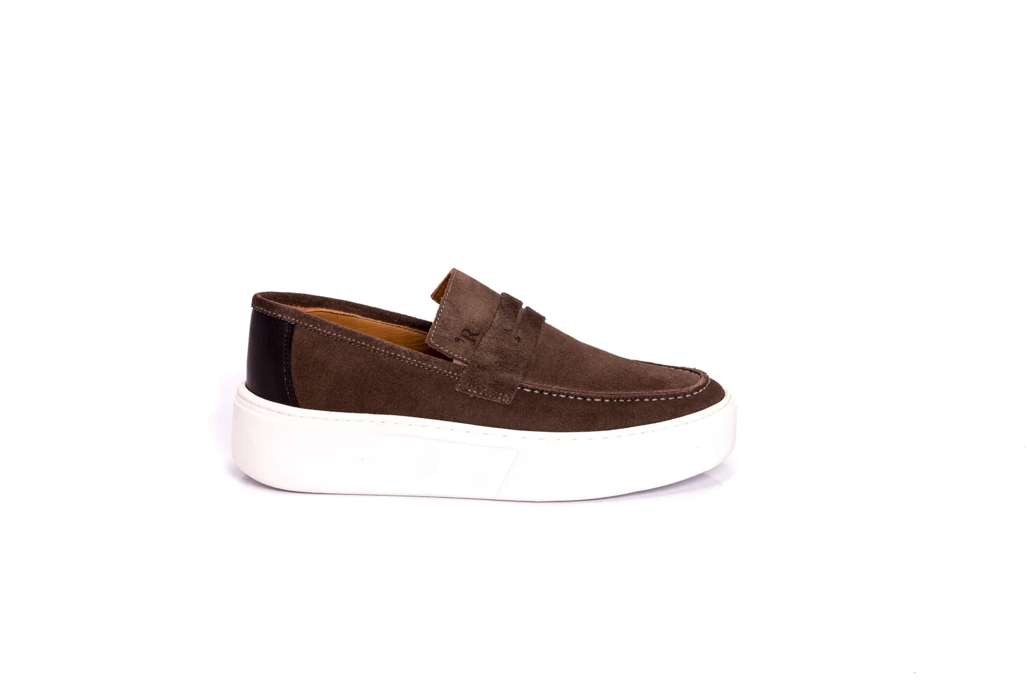 SAPATO MASCULINO SLIP ON CAMURÇA SANTORINE TABACO - Reggior