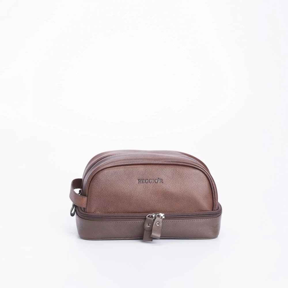 Necessaire Masculina 2 Compartimentos Conhaque