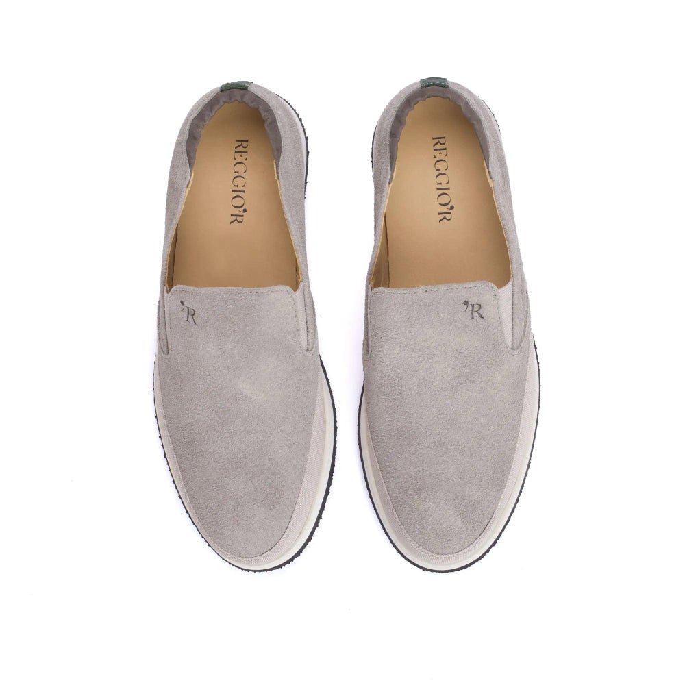 Sapato Masculino Camurça Espadrille Riviera Hélios Cimento
