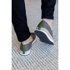 Sapato Masculino Espadrille Riviera Hélios Laser Oliva