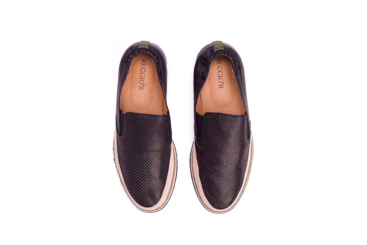 Sapato Masculino Espadrille Riviera Hélios Laser Preto