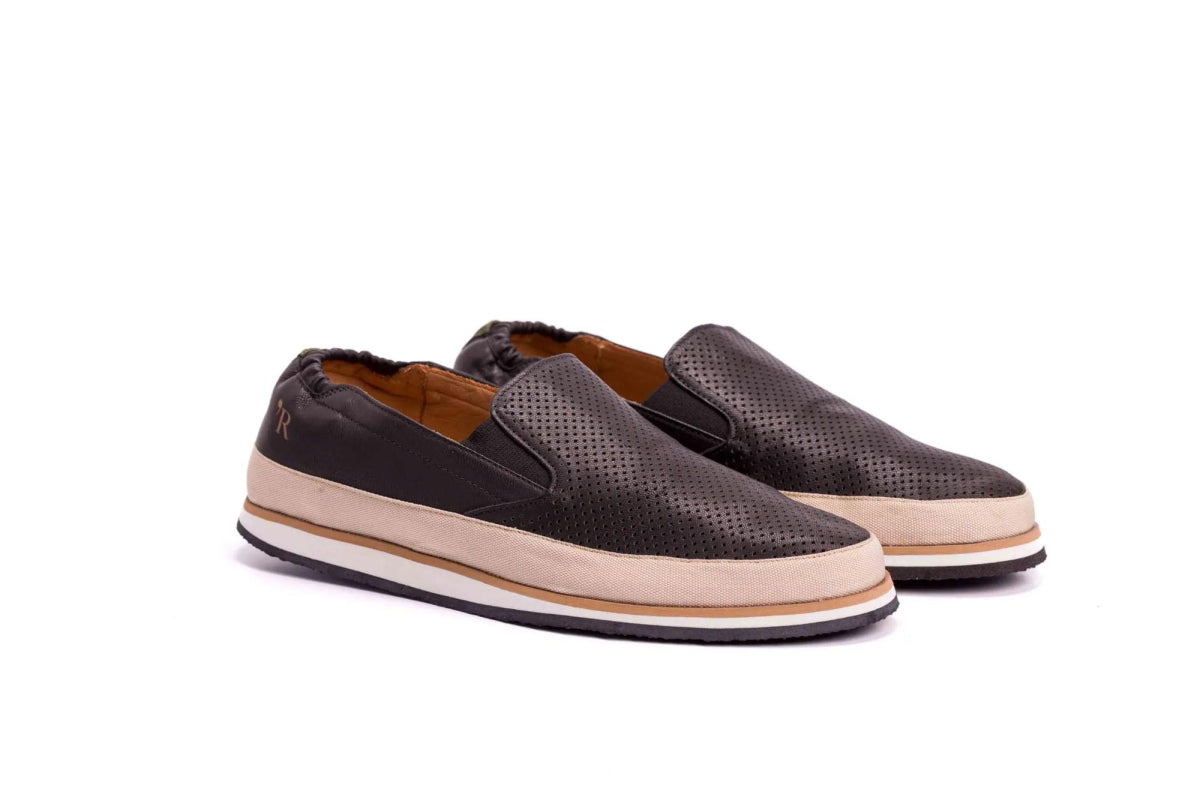 Sapato Masculino Espadrille Riviera Hélios Laser Preto