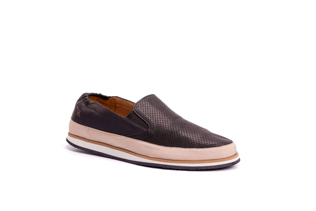 Sapato Masculino Espadrille Riviera Hélios Laser Preto