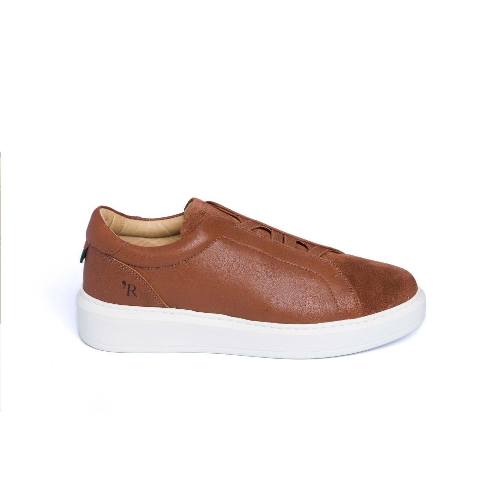 TÊNIS MASCULINO IATE ELÁSTICO ZEUS CARAMELO